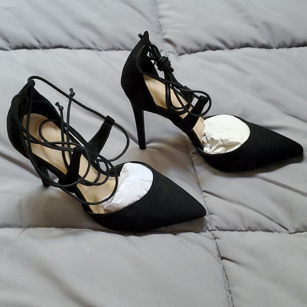 Strappy Black Heels